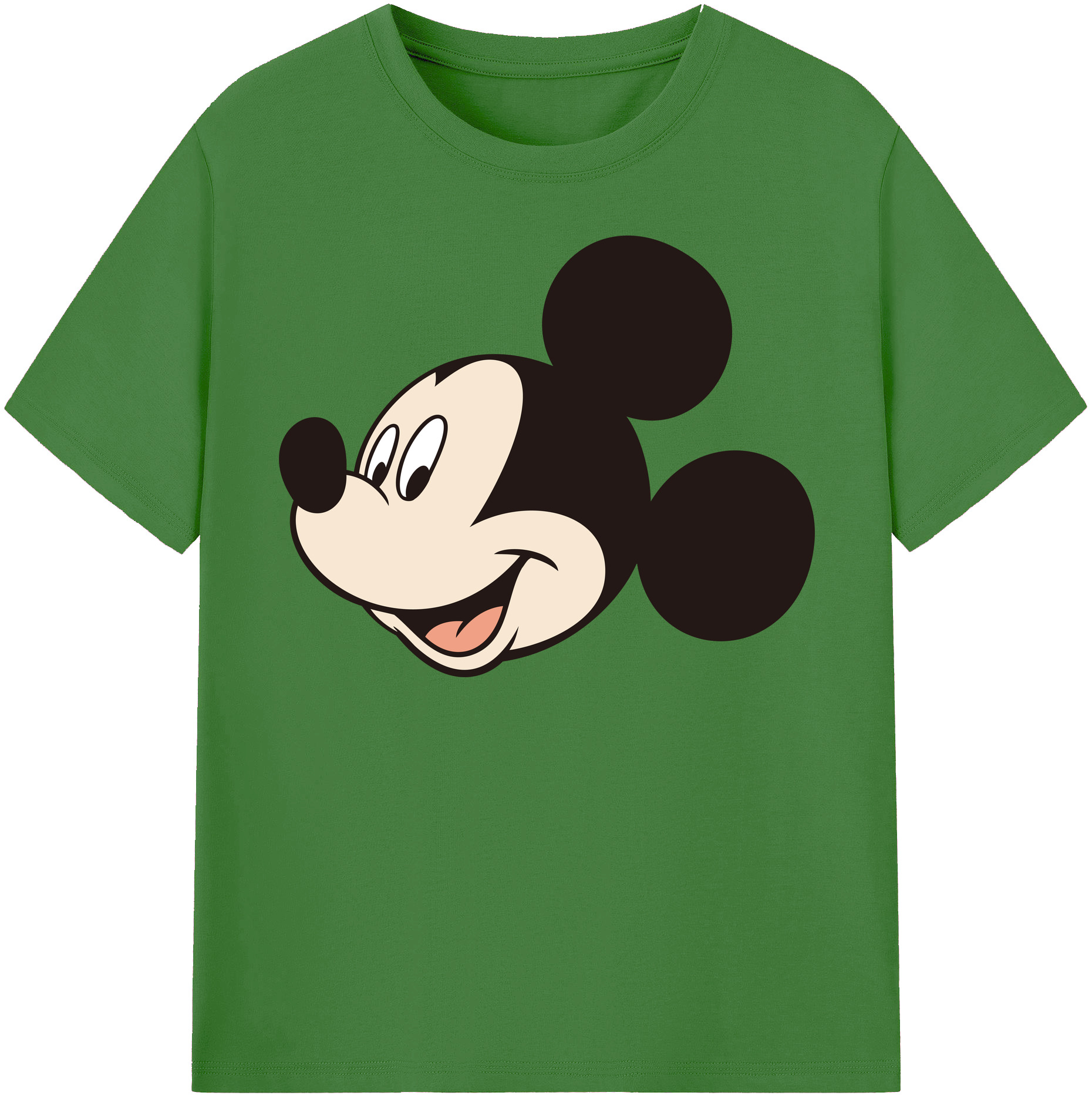 （画像用） ミッキーマウス Mickey Mouse レディースカジュアルプリントTシャツ（綿100％）